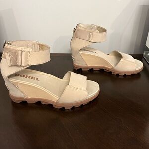 Sorel leather Wedge Sandals LN 8